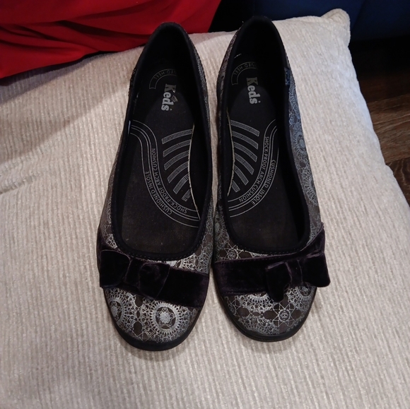 Keds Women's Black and Gray Flats Size 8.0 - Picture 5 of 5
